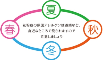 花粉症のアレルゲン表